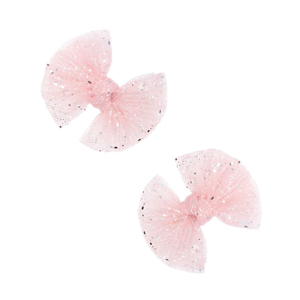 2pk-tulle-baby-fab®-clips-princess-pink Baby Bling Bows clips headbands - Sophia's Style2PK TULLE BABY FAB CLIPS-
